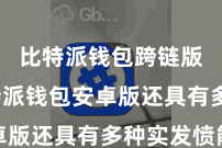 比特派钱包跨链版  比特派钱包安卓版还具有多种实发愤能