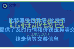 比特派钱包升级  比特派钱包还提供了及时行情和价钱走势等交游信息